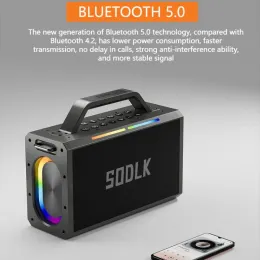 SODLK 200W Draagbare TWS Subwoofer Waterdichte Geluidskolom Draadloze NFC Bluetooth Speakers Karaoke Outdoor Mobiele Voeding