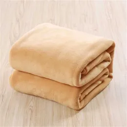 Blankets 140x100cm Super Soft Flannel Blanket Solid Plush Warm Blanket For Bedding Fleece Bedspread Sofa Comfortable Blanket