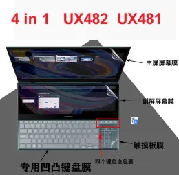 保護者ラップトップキーボードカバースキンスクリーンプロテクタータッチパッドASUS ZenBook Duo 2021 UX482 UX482EA UX482EG UX482E UX481 UX481FL 14 ''
