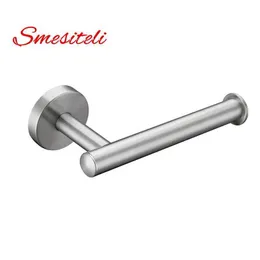 Toilet Paper Holders Smesiteli Factory Direct Modern SUS304 Stainless Steel Brushed Wall Mount Bathroom Lavatory Rolling Toilet Paper Holder 240410