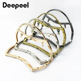 1/2pcs Deepeel da 18 cm in metallo borse maniglia tela borsetta bacio con fibbia con fibbia con fibbia fai da te accessori artigianali di ricambio