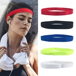 Non-Slip Silicone Grip Skinny Exercise Headwear Soccer Yoga Sweatband Athletic Sports Headbands Elastic Thin Hair Bands