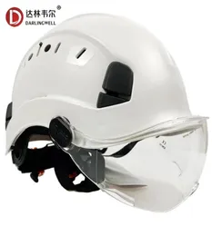 Capacete de segurança com óculos capacetes protetores de trabalho tampa de trabalho hard chapéu darlingwell trabalhando escalando pilotagem2466826