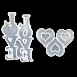 Hollow Heart Shape Silicone Lollipop Forms Bunny Rabbit Chocolate Candy Cheese Mold Valentine Day Easter Cake Decorating Tools