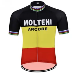 2018 MOLTENI ARCORE Team BELGIUM Retro CLASSICAL ONLY SHORT SLEEVE ROPA CICLISMO SHIRT CYCLING JERSEY CYCLING WEAR SIZEXS4XL1360712