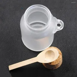 Storage Bottles Wood Stopper Soft Cork Mask Cream Bottle Refillable Frosted Seal Jar Bath Salt Jars