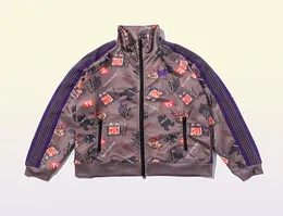 Herrjackor 2022 nålar bruna män kvinnor fjäril Hip Hop Track Jacket High Street Ytterkläder Streetwear Rion Sports Coats6018896