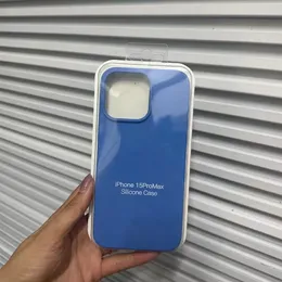 Capa de telefone celular de silicone de borracha macia líquida para iPhone 15 14 13 12 11 Pro Max XS XR 8 7 6 Plus Tampa protetora Casos de Antidrop de toque macio sedoso com pacote selado