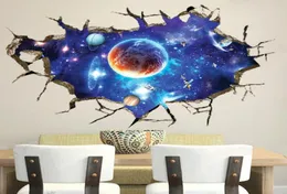 90 سم 3D Star Universe سلسلة ملصقات جدار مكسورة للأطفال الأطفال غرفة نوم ديكور المنزل ديكور شارات جدارية ملصق الجدار stick365716
