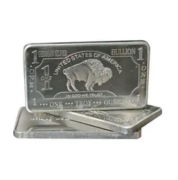 1 oz One Troy Ounce USA American Buffalo 999 Fine German Silver Bullion Bar 2052733