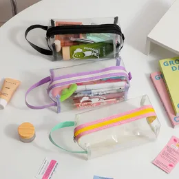 Przezroczysta kosmetyczna torba do przechowywania w PVC Duża pojemność Kobiet Makeup Organizator Pen Pen Bag Pencil Box