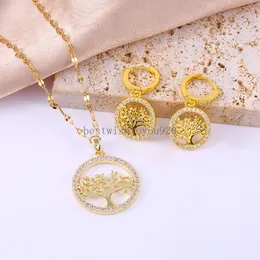 3PCS/Set Celtic Tree of Life Jewelry Set Fashion Earrings Pendant Necklace Gives Feminine Light Luxurious Niche Design