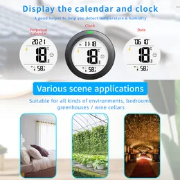 PT19DW Интеллектуальное электронное термогигрометр домашний детектор Wi -Fi Graffi Clock