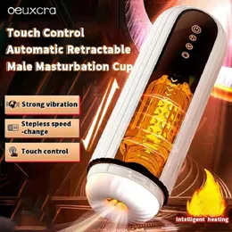 Teleskope automatische männliche Masturbator -Becher -Heizung Masturbation Machine Penis orale echte Vagina Muschi Erwachsene Sexspielzeug für Männer Waren 240409