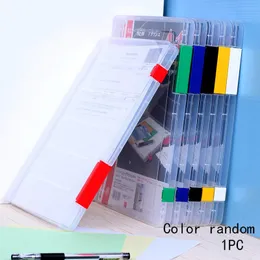 Pappersarrangörer Plastiska hållbara lagringsboxar Skolan/kontorsmaterial Dokumentlåda A4 Clear File TranParent