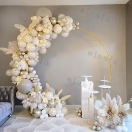 Shavers Sand White Boho Wedding Balloon Garland Arch Kit Kids Birthday Party Metal Gold Sier Gray Latex Baby Ballons Decoration