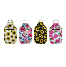 Hand Sanitizer Holder Mini Bottle 30 ml Keychain Anpassad söt tryck Hands tvålflaskhållare Travelstorlek Bottle Holder3479398