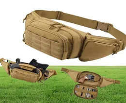 Eşyalar Tactical Bel Fanny Bag Pack Camo Mini Bupack Göğüs Torbası Tırmanma Av Tabancası Tabancası 17 19 G2C MAKAROV1701447