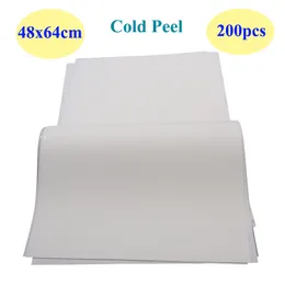 200 st 48 x 64 cm Cold Peel Plastisol Heat Transfer Film Double Side Screen Printing Transfers Coated Paper för bulk grossist