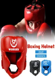 Vuxen boxningsträning Skyddsutrustning Stil Grappling Hjälm innesluten Muay Thai Fighting Head Guard9164898