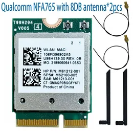 QCNFA765 WiFi 6e 802.11ax 2.4G/5G/6G WiFi 2400M BT5.2 dla laptopa NFA765 WiFi6 NGFF karta Huananzhi X99-F8 SPS: M62160-005
