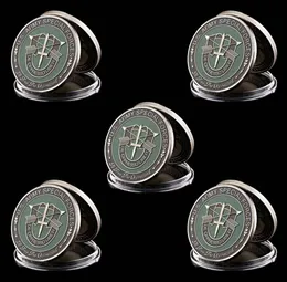 5PCS US AMERICH ARMY CRAFT SPECIAL FORCES NICE GREEN MIRITIOL BERET METAL CHALNGER COIN Collectibles8719625
