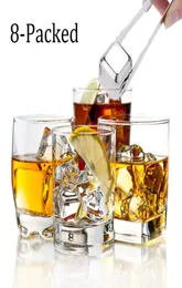 8Pakowane ze stali nierdzewnej Whisky Stone Kubki lodowe Chłaski do whisky wina