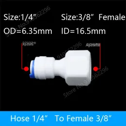 RO su düz boru bağlantı 1/4 3/8 OD Hortum 1/8 "1/4" 1/2 "3/8" BSP Erkek İplik Plastik Hızlı Konektörü Sistemi Su Serbest