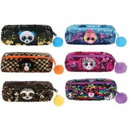 American Big Eyes Fashion Sequin Unicorn Flower Panther Ghost Cat Panda Cartoon Animal Pen Bag Makeup Storage Bag