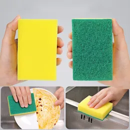 Scrub Scouring Pad Dishwashing Sponge Kitchen Clean Rub Double Sided Remove Rust Stains Cleaning Brush Dish Washing Absorbent