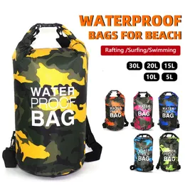 Waterproof Dry Bag 30L 20L 15L 10L 5L For Kayak Swimming Trekking Boating Floating Gym Bags Beach Accessories Rafting Bag 240411