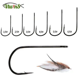 Vtwins 20pcs Big Game Streamer (BGC) Carnivore Fish Hook 2x Forza larga Gap Pike Bass Trout Fly Wying Hook1/0 a 6/0