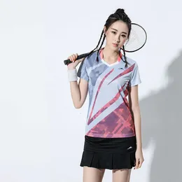 Stoff neu koreanischer Badminton Anzug Set Tischtennis Feder Ruder-Trikot Schweiß-absorbierende atmungsaktive Paarkleidung