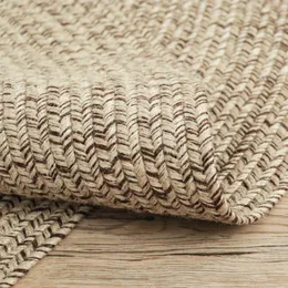 Vardagsrum mattan ren naturlig jute traditionell handväv mjuk andningsbar sovrum matta minimalism bekväm soffbord matta