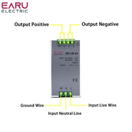 DR-15 DR-30 DR-45 DR-60 -5/12/15/24 15W 30W 45W 60W 75W SAÍDA ÚNICA 5V 12V 15V 24V 48V Industrial DIN Rail Power Supply Spring Supply