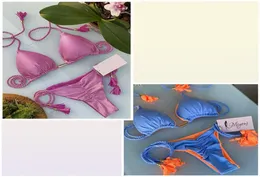Miyouj Thong Bikini Set Blue Color Swimsuit Женщина сексуальная купания костюмы двух частей бикини -треугольник женская пляжная одежда 2202173039159