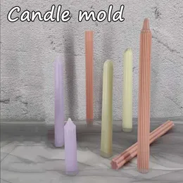 Creative Long Rod Plum Blossom Geometry Acrylic Candle Mold Diy Top Fine Tooth Candle Making Kit Mold Gift Craft Home Supplies