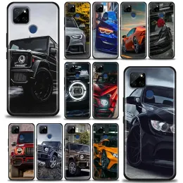 Fundda dla Oppo A52 A53 A72 A94 RENO 5 5G 3 4 6 Case for Realme C21Y C25 C12 C11 Obejmuje mężczyzn Mężczyzn Brand SUV Sports Cars