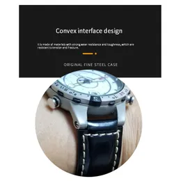 Echter Leder Uhrengurt für Timex Compass Watchband T2N739 T2N720 T2N721 Serie Watch Band 24*16mm Männer konvexe Mund