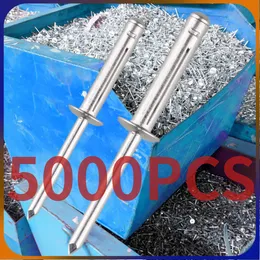 5000 pCS Składanie ślepego nitu aluminium nitów TOP TYP 4,0 mm 4,8 mm dla materiału miękkiego lub plastikowego