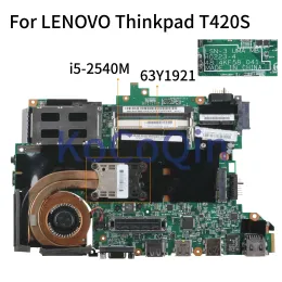 اللوحة الأم i52540m لـ Lenovo ThinkPad T420s اللوحة الأم المحمول 04w2003 63y1725 63y1921 H02234 48.4kf58.041 Notebook Mainboard اختبار كامل