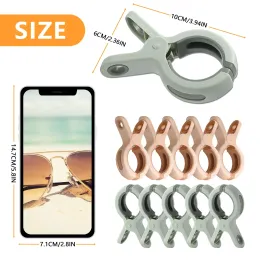 10pcs Clips ręczników plażowych wielofunkcyjne plastikowe zaciśnięcia ręczników przeciwpoślizgowych