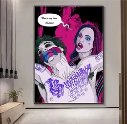 섹시한 커플 누드 캔버스 그림 연인 섹스 여자 남자 만화 포스터와 인쇄 거실 홈 바 장식을위한 벽 예술 사진