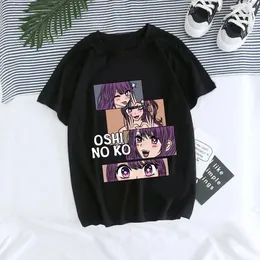 Kvinnors t shirts 2024 kvinnor t-shirt söt anime oshi no ko short hylsa skjorta kvinnlig ai ruby ​​akane aquamarine hoshino unisex tee y2k kläder