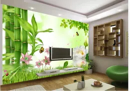 Sfondi decorazione per la casa decorazione per la casa 3d loto in bambù TV Sfondo dipinto di sfondo classico per pareti