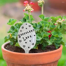 Dekorativa figurer Friendship Garden Marker Metal Spoon For Succulent Flowers Greenery Plants Diy Sign Plant Lovers