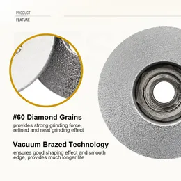 Shdiatool 2pcs Diamant Vakuum gefärbtes Profil Schleifschnitzscheiben Schleifscheiben Schleifabrasive Fliesenbeton Marmor Keramikstein