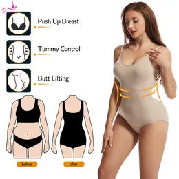 LAZAWG Bodysuit Shapewear for Women Full Body Shaper Corset Tummy Control Thong Flat Belly Vest Removable Pads Underwear Female