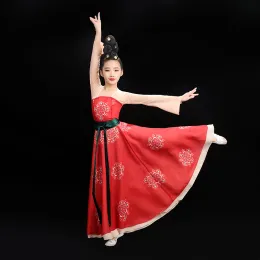 BAMBINI COSTUMI DI DANZA CLASSICA Tang Dynasty Hanfu Ancient Cinese Cinese Red Dance Oriental Professional Vestiti