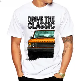 Yaz Men Kısa Kollu Klasik Range Rover Off-Road Racing Man T-Shirt Harajuku Araba Tasarımı Beyaz Gündelik Boy Tee Top